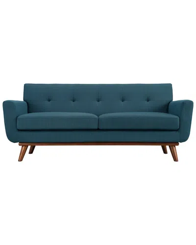 Modway Engage Upholstered Fabric Loveseat In Blue