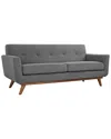 Modway Engage Upholstered Fabric Loveseat In Gray