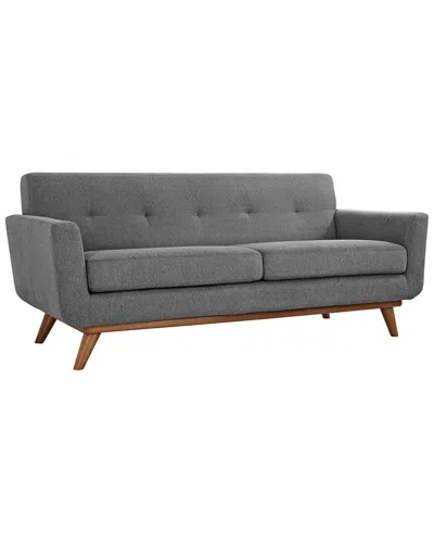Modway Engage Upholstered Fabric Loveseat In Grey