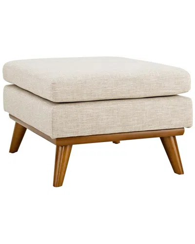 Modway Engage Upholstered Fabric Ottoman In Beige