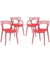 Modway Entangled Dining Set Set Of 4