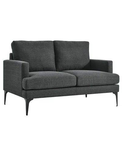 Modway Evermore Upholstered Fabric Loveseat In Green