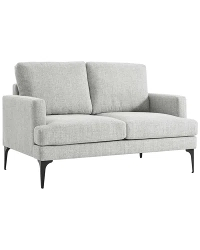 Modway Evermore Upholstered Fabric Loveseat In Grey