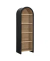 Modway Evie Arched Narrow Bookcase Display Cabinet In Black