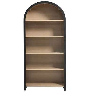 Modway Evie Arched Narrow Bookcase Display Cabinet In Black