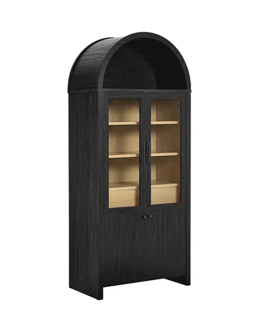 Modway Evie Arched Tall Display Cabinet In Black
