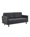 Modway Exalt Tufted Fabric Sofa In Gray