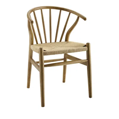 Modway Flourish Spindle Wood Dining Side Chair In Brown