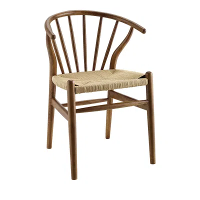 Modway Flourish Spindle Wood Dining Side Chair In Brown