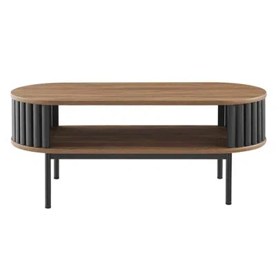 Modway Fortitude Modern Coffee Table In Walnut