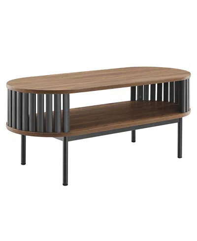 Modway Fortitude Wood Coffee Table In Brown