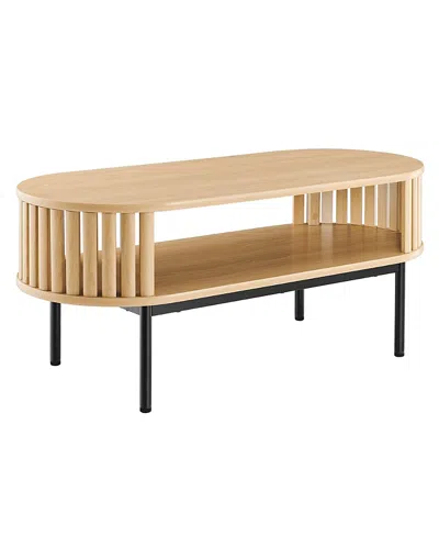 Modway Fortitude Wood Coffee Table In Brown