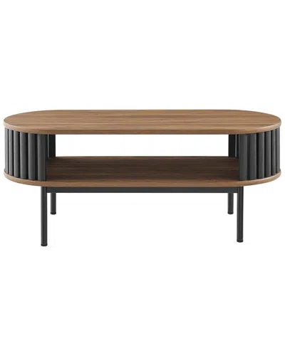 Modway Fortitude Wood Coffee Table In Brown