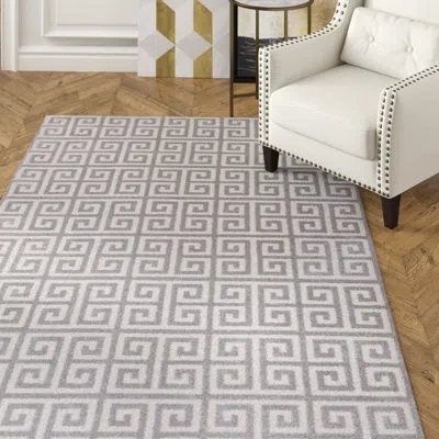 Modway Freydis Greek Key Area Rug By  In Black;white;light Gray