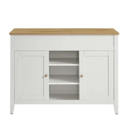 Modway Garland Kitchen Island In Oak White
