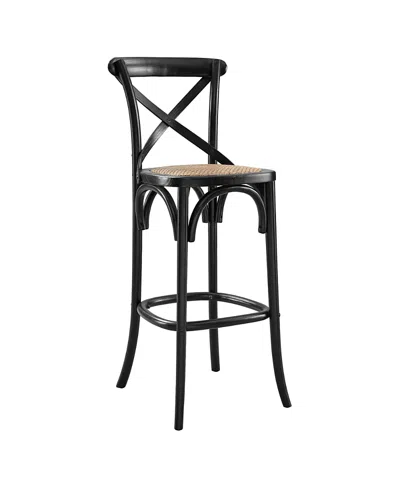 Modway Gear Bar Stool In Black