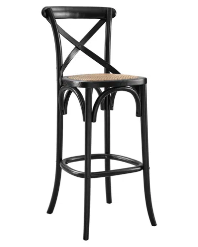 Modway Gear Bar Stool In Black