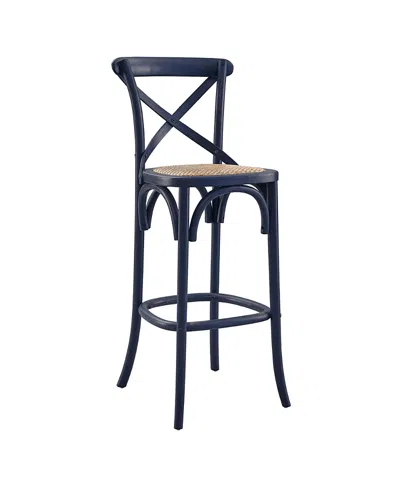 Modway Gear Bar Stool In Blue