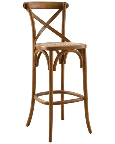 Modway Gear Bar Stool In Brown