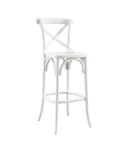 Modway Gear Bar Stool In White