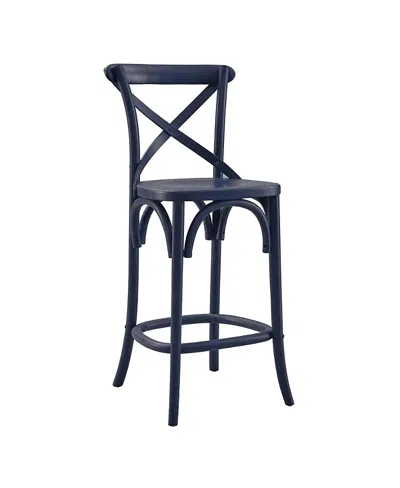 Modway Gear Counter Stool In Blue