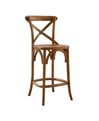 Modway Gear Counter Stool In Brown