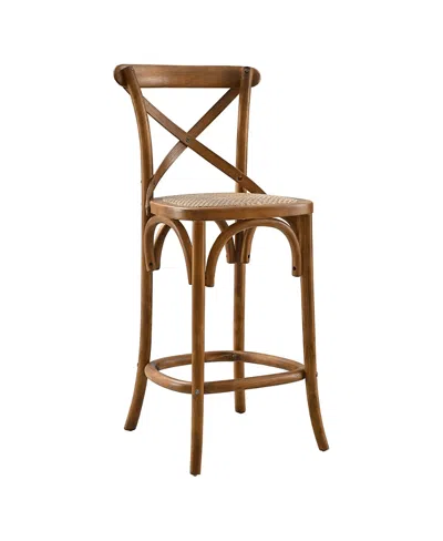 Modway Gear Counter Stool In Brown