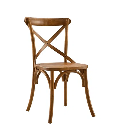 Modway Gear Dining Side Chair In Brown