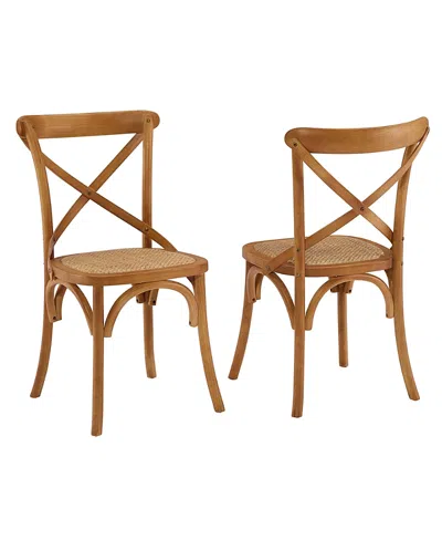 Modway Gear Dining Side Chair, Set Of 2 In Brown