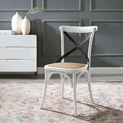 Modway Gear Dining Side Chair In White Black