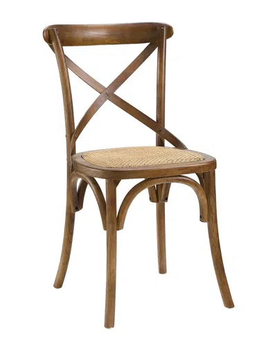 Modway Gear Dining Wood Side Chair In Brown