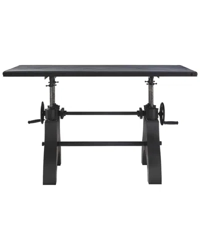Modway Genuine 60 Crank Adjustable Height Dining Table & Computer Desk In Black