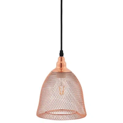 Modway Glimmer Bell-shaped Rose Gold Pendant Light In Rose Gold Steel;rose Gold Steel