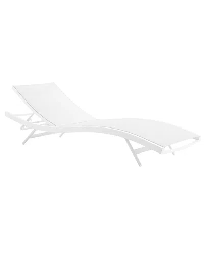 Modway Glimpse Outdoor Patio Mesh Chaise Lounge Chair In White