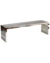 Modway Gridiron Large Stainless Steel Bench
