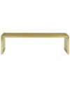 Modway Gridiron Large Stainless Steel Bench In Gold