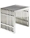 Modway Gridiron Small Stainless Steel Bench