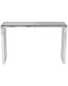 Modway Gridiron Stainless Steel Console Table In Silver