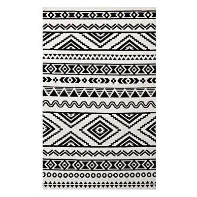 Modway Haku Geometric Moroccan Tribal Area Rug In Black,white