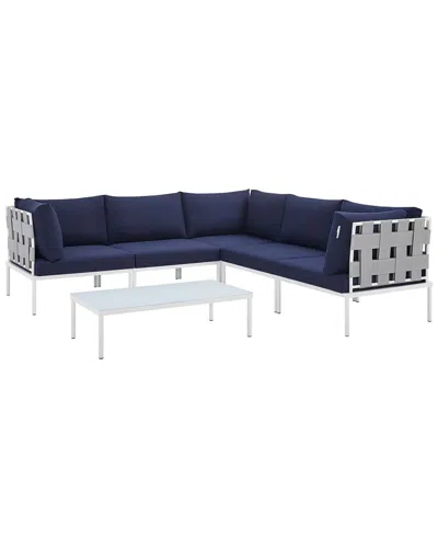 Modway Harmony 6-piece Sunbrella Outdoor Patio Sectional Sofa Set In Gray