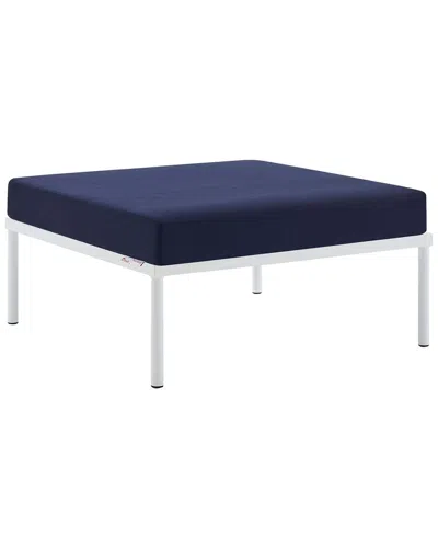Modway Harmony Sunbrella® Outdoor Patio Aluminum Ottoman In Blue