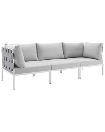 Modway Harmony Sunbrella® Outdoor Patio Aluminum Sofa In Grey