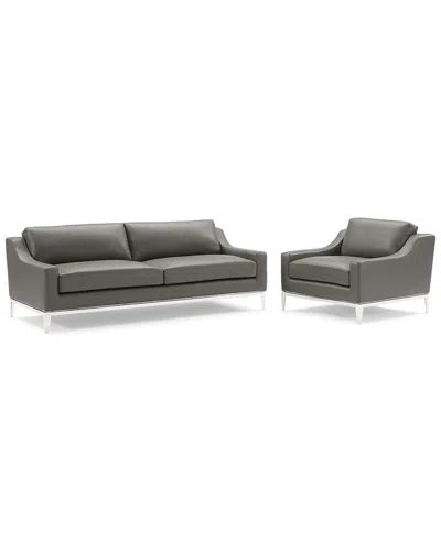 Modway Harness Leather Sofa & Armchair Set