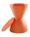Modway Haste Backless Stool In Orange