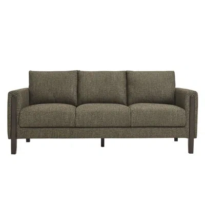 Modway Hawken Boucle Fabric Sofa In Antique Espresso,antique Espresso