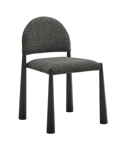Modway Hayley Upholstered Fabric Dining Side Chair In Black