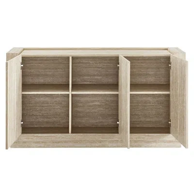 Modway Hollis 59" Travertine Sideboard In Travertine In Brown