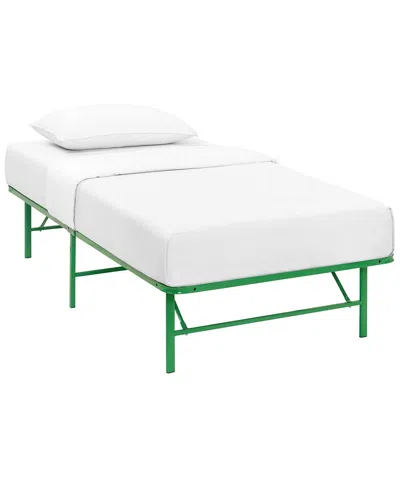 Modway Horizon Stainless Steel Bed Frame In Green