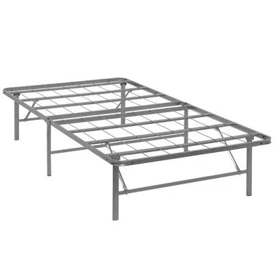 Modway Horizon Stainless Steel Bed Frame In Silver