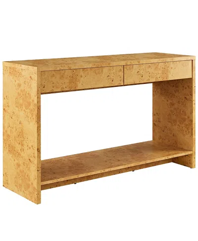 Modway Hudson 2-drawer Burl Wood Console Table In Brown